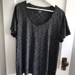 2/$15 - Spalding Black & Grey Mix Workout Tee